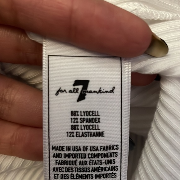 7 For All Mankind Ribbed Scoop Neck Tee - Picture 4 of 5